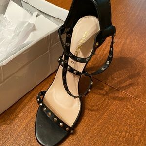 Black studded heel